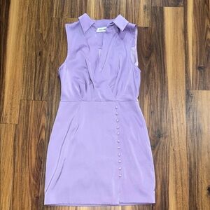 DO+BE Lavender Button-Detail Mini Dress Size Small